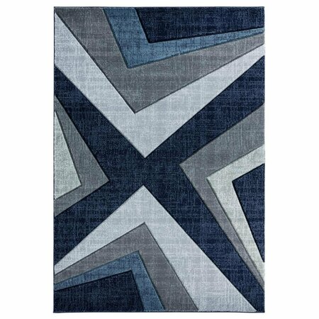 UNITED WEAVERS OF AMERICA 7 ft. 10 in. x 10 ft. 6 in. Bristol Zine Navy Rectangle Area Rug 2050 10064 912